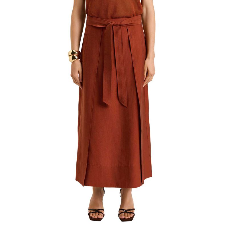 Veronika Maine Washer Lyocell Belted Midi Skirt image number 1